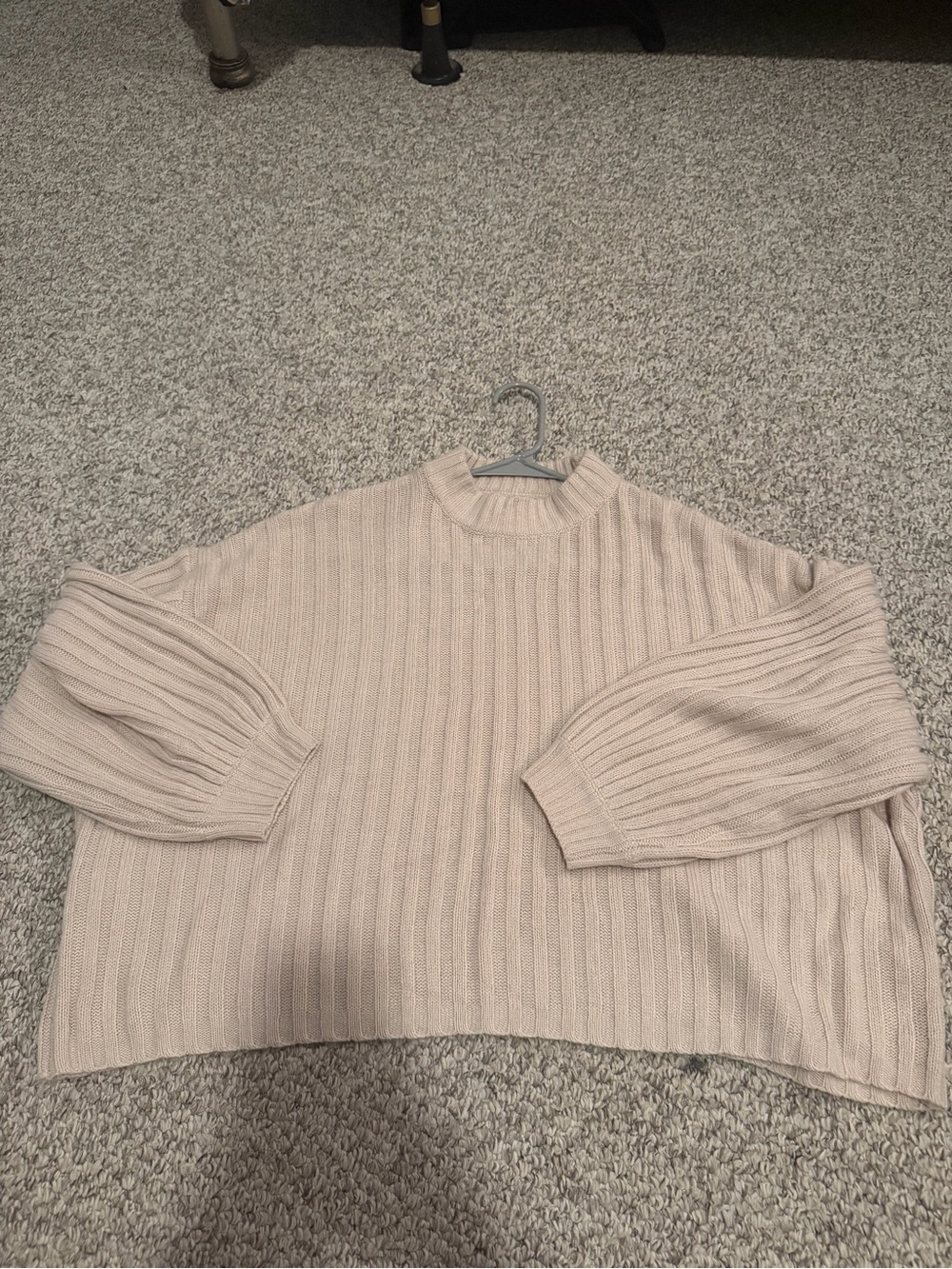 Princess Polly Ribbed Crewneck Sweater - Light Beige